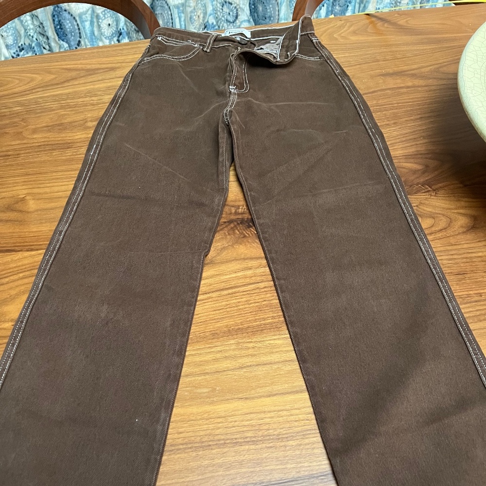 929 Refomation Jeans Chocolate Brown straight leg SZ 24